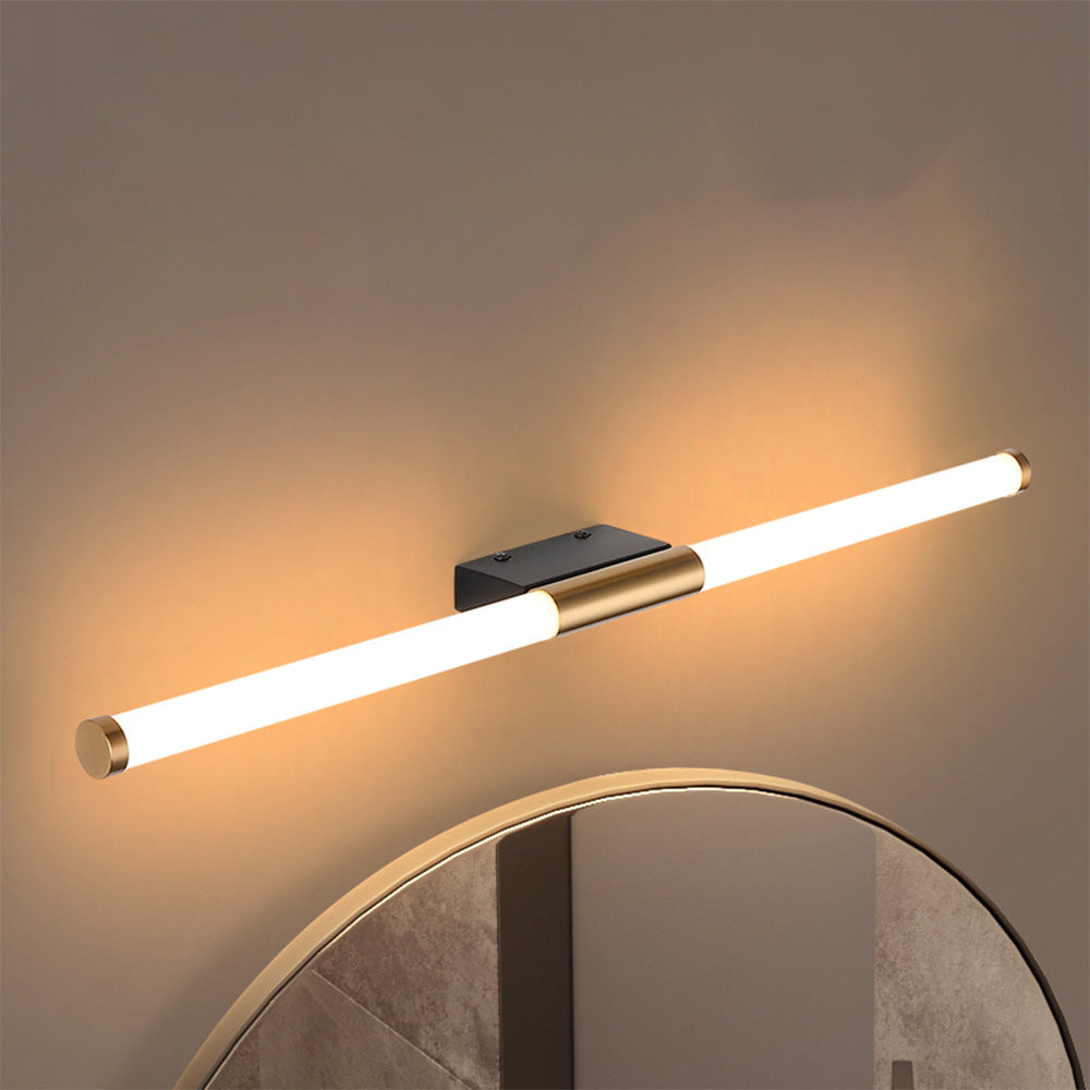 Arisha Modern Linear Cooper White Mirror Front Wall Lamp | ventumra