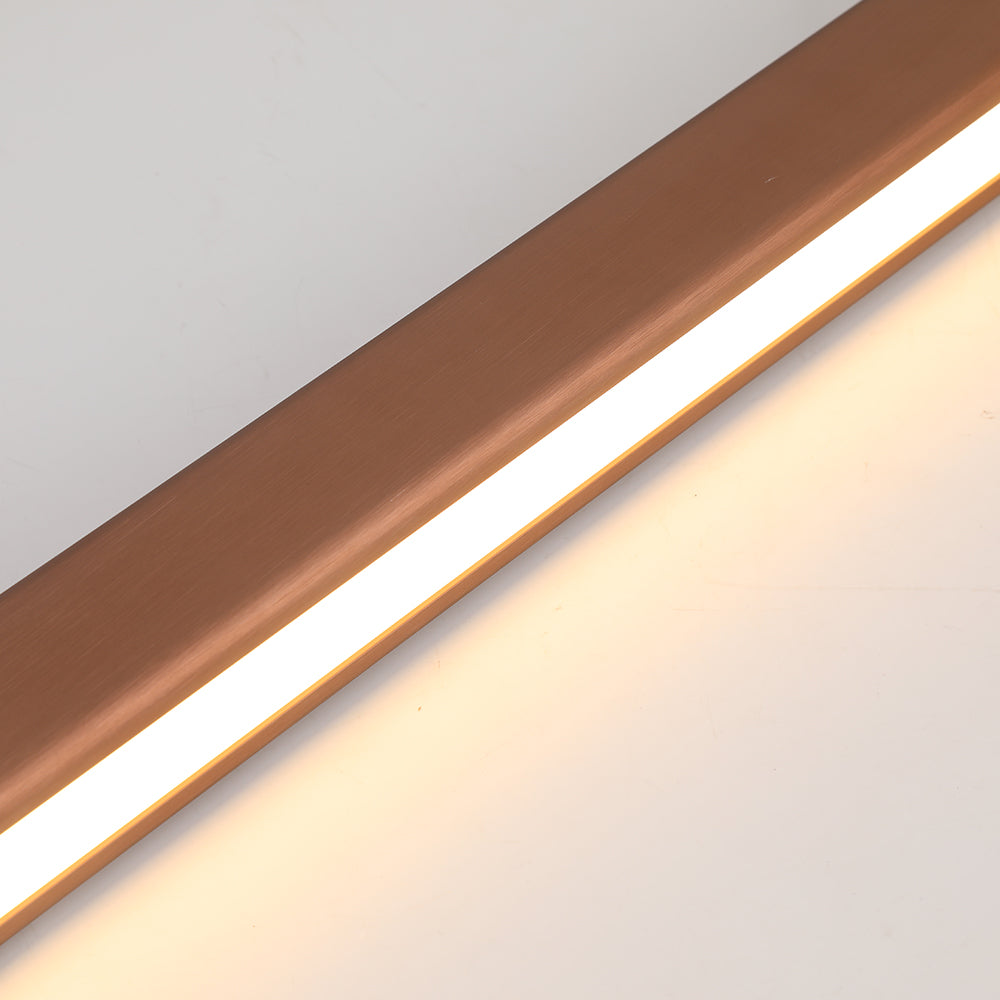 Nowoczesna liniowa metalowa lampa wisząca LED Thala, czarno-brązowa | ventumra