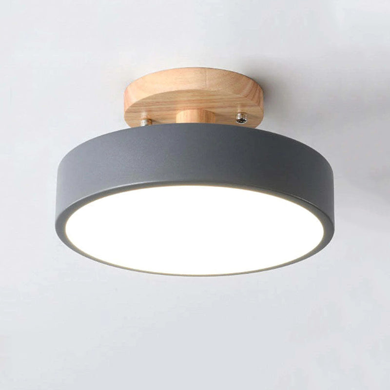 Orya Round LED Flush Mount Ceiling Light Modern Wood Colorful - Neutralighting
