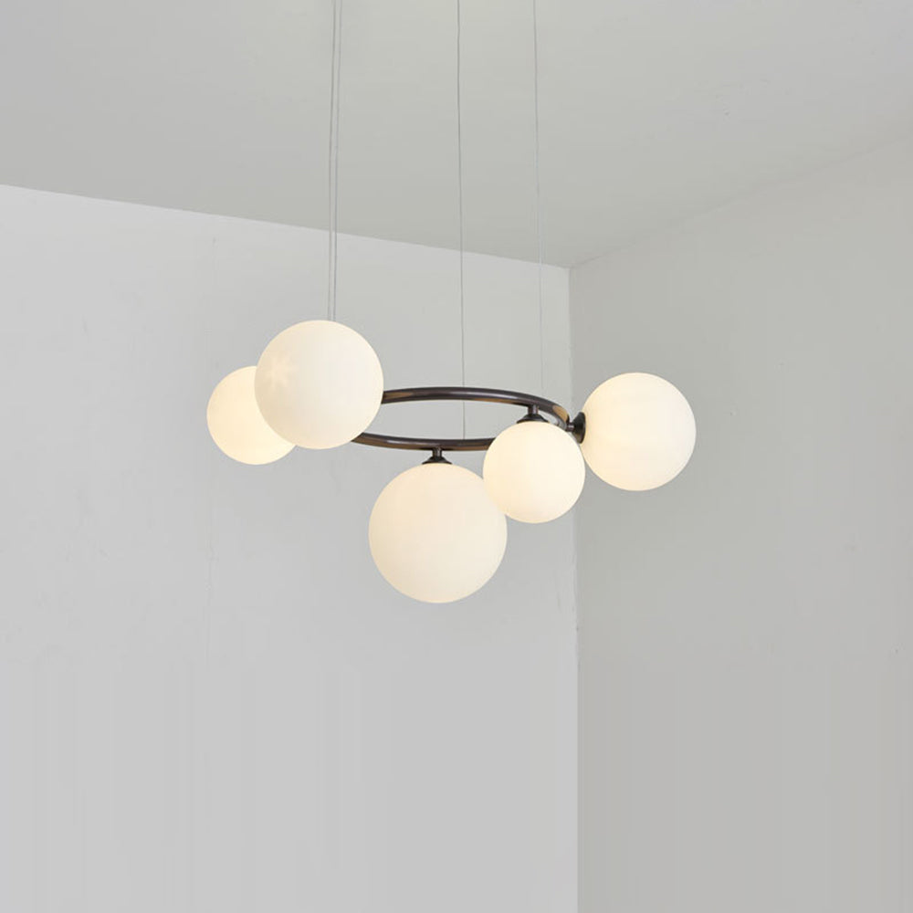 Valentina Modern Designe Wave Metal/Glass Pendant Light, White/Gold | ventumra