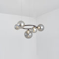 Valentina Modern Designe Wave Metal/Glass Pendant Light, White/Gold | ventumra
