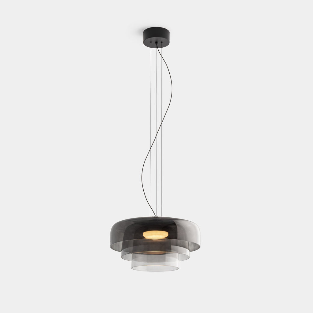 Calyra Glass and Metal Pendant Light for Dining Rooms