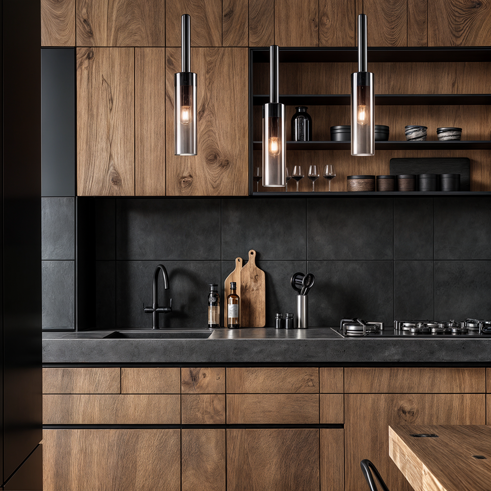 Elegant Lyrian Copper And Crystal Nordic Pendant Lights Set