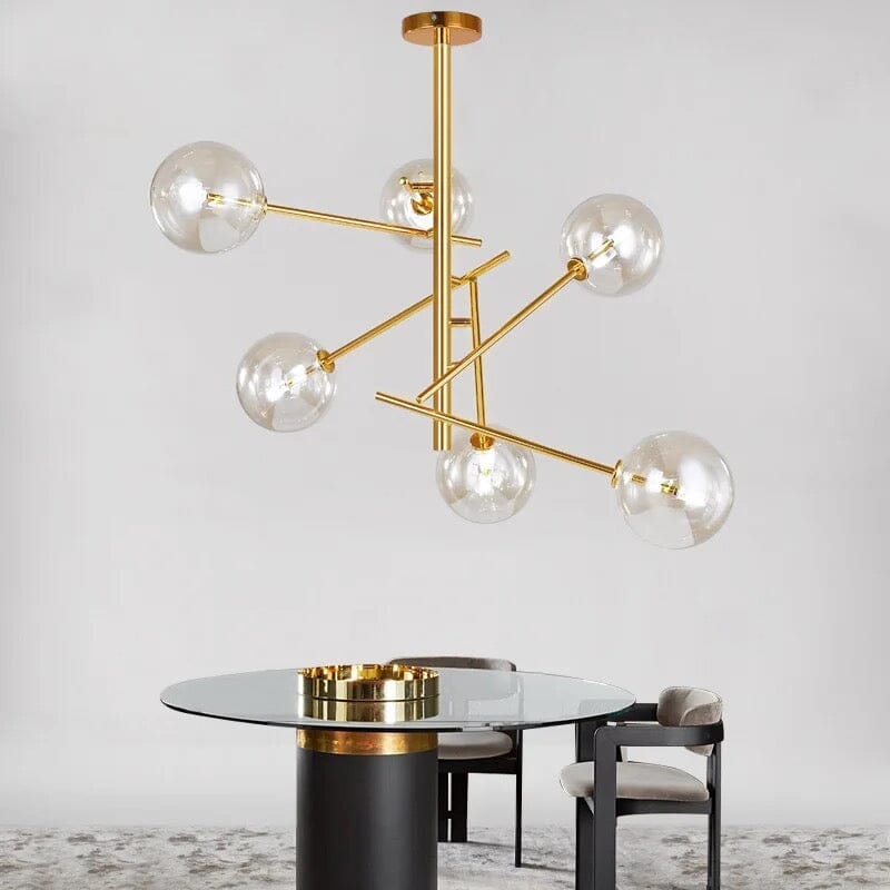 Astra Bubble Pendant Light in Modern Iron Resin Finish
