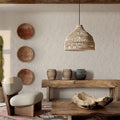 Muto Japanese Vintage Zen Pendant Light Rattan Study Room/Bedroom | ventumra
