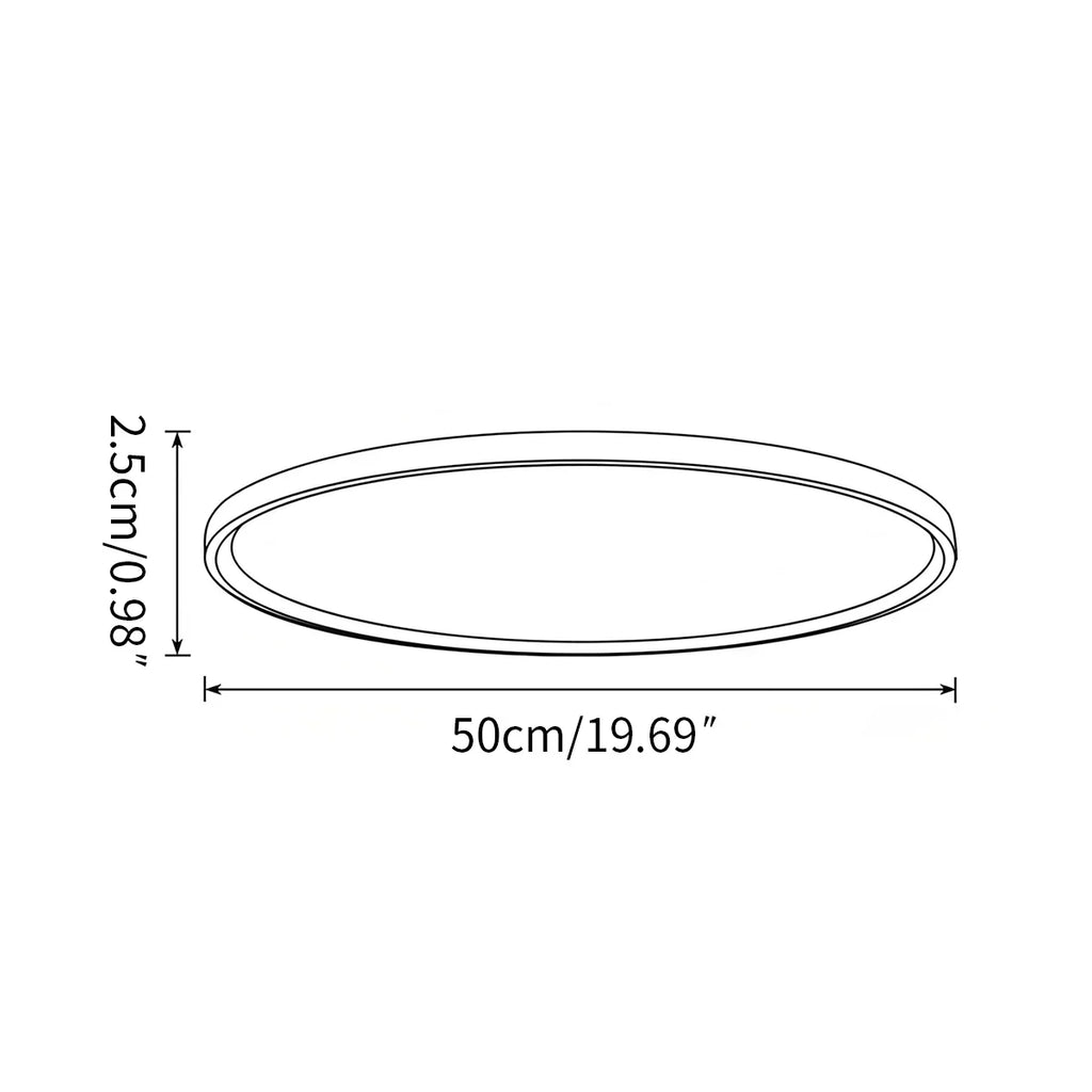 Slim Round Profile Flush Mount Ceiling Light For Bedroom | Ventumra