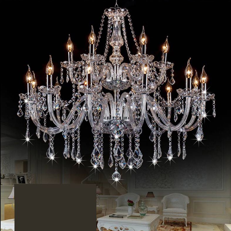 Silva Luxury Candlestick Clear Crystal Chandelier | ventumra