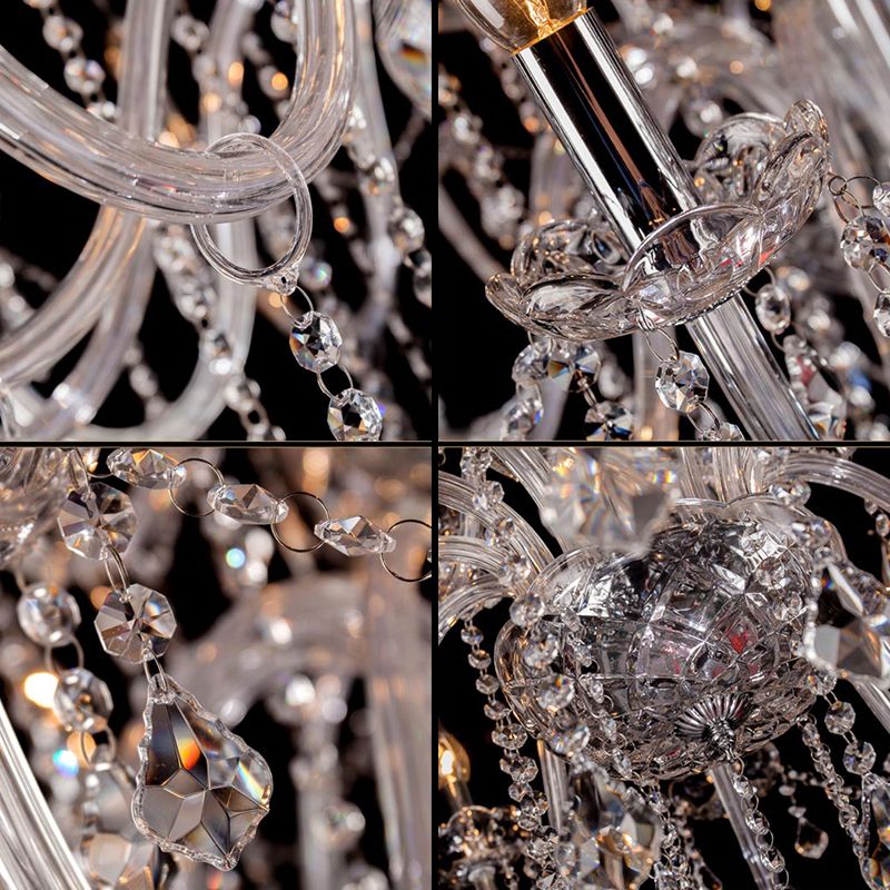 Silva Luxury Candlestick Clear Crystal Chandelier | ventumra