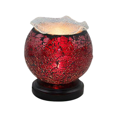 NovaGlobe Glass Desk Lamp With Plug-In Cord, Blue & Red