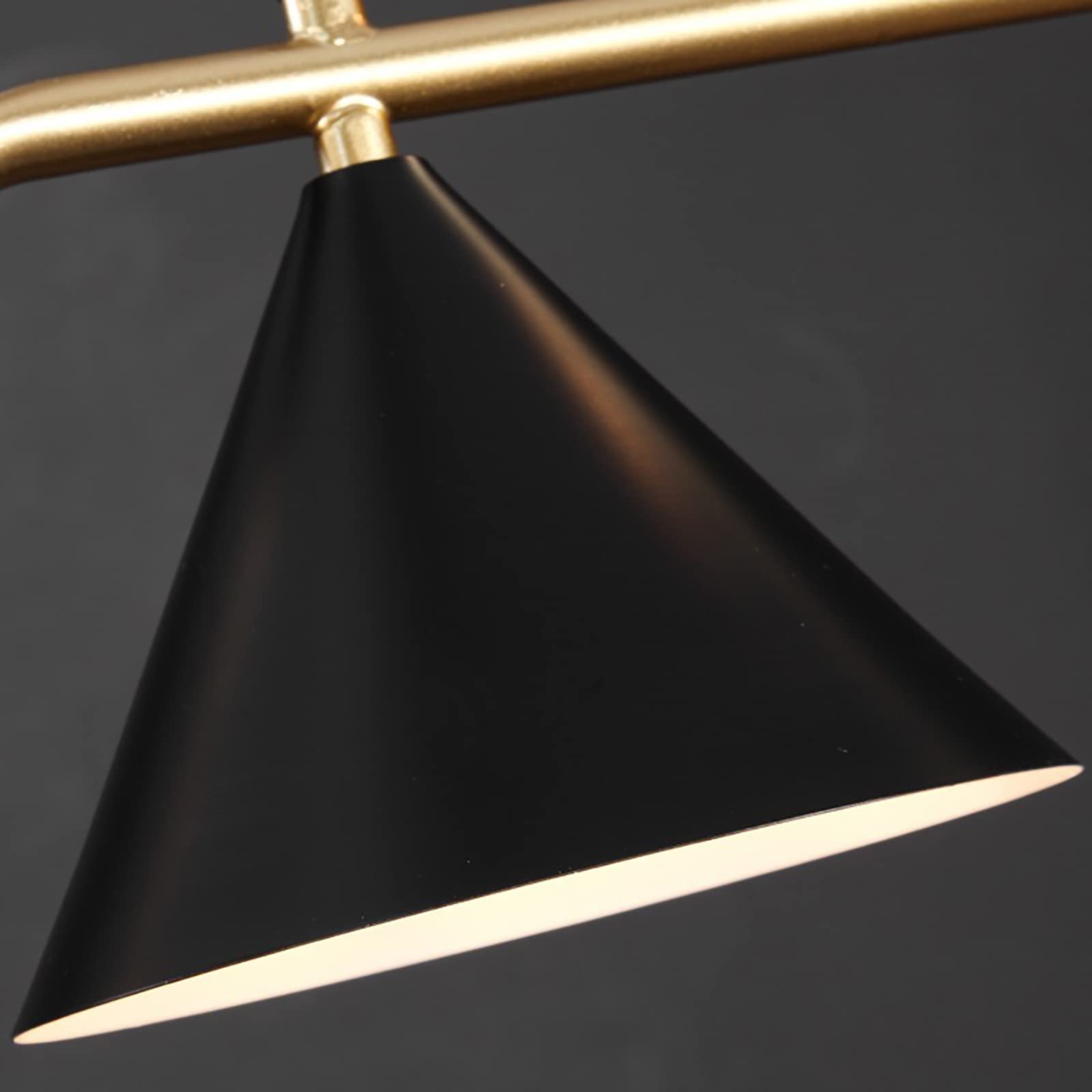 Arisha Modern LED Pendant Light Black/Gold Glass Living Room/Bedroom | ventumra