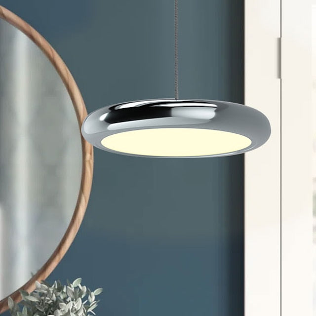 Aria Modern Minimalist Pendant Light Red Black Silver Metal Bedroom | ventumra