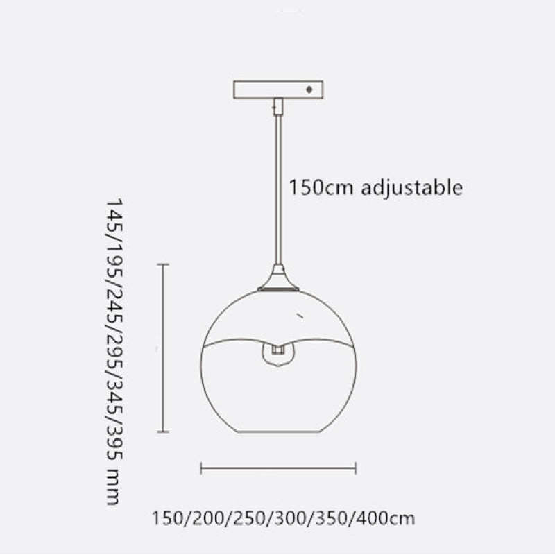 Brina Frosted Balloon Pendant Light Gradient | ventumra
