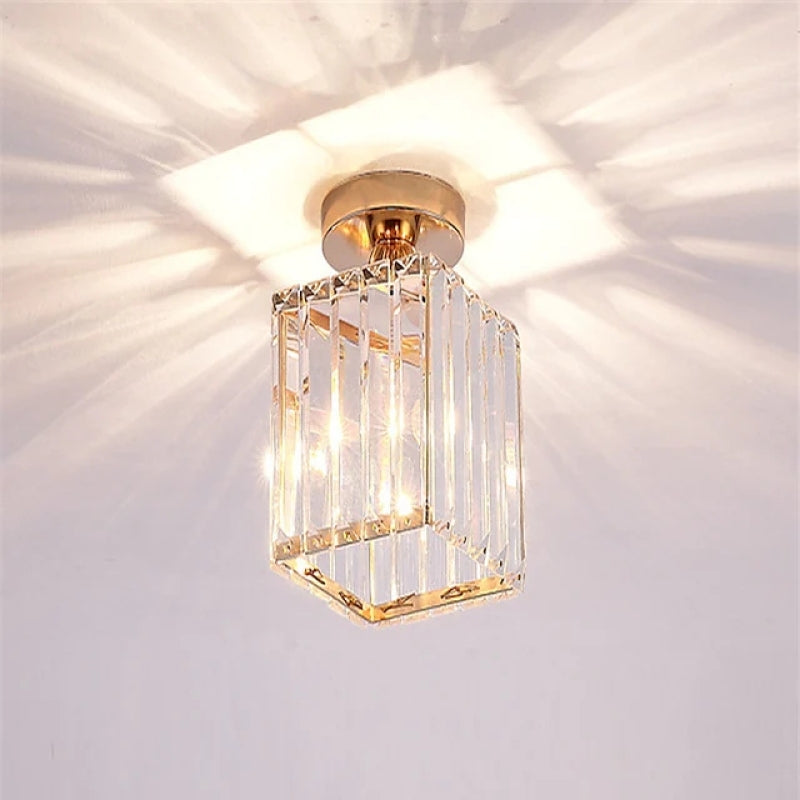 Stonel Modern Metal/Crystal Ceiling Light, 3 Colors | ventumra