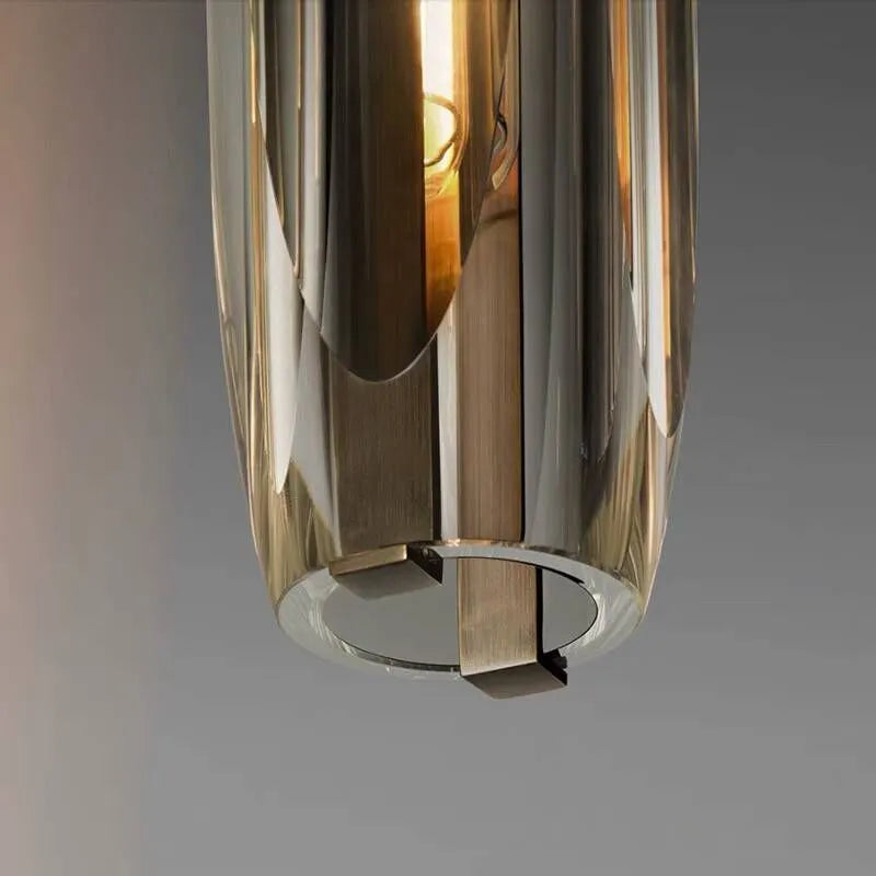 June Brass Designer Glass Pendant Lamp Smoky | ventumra