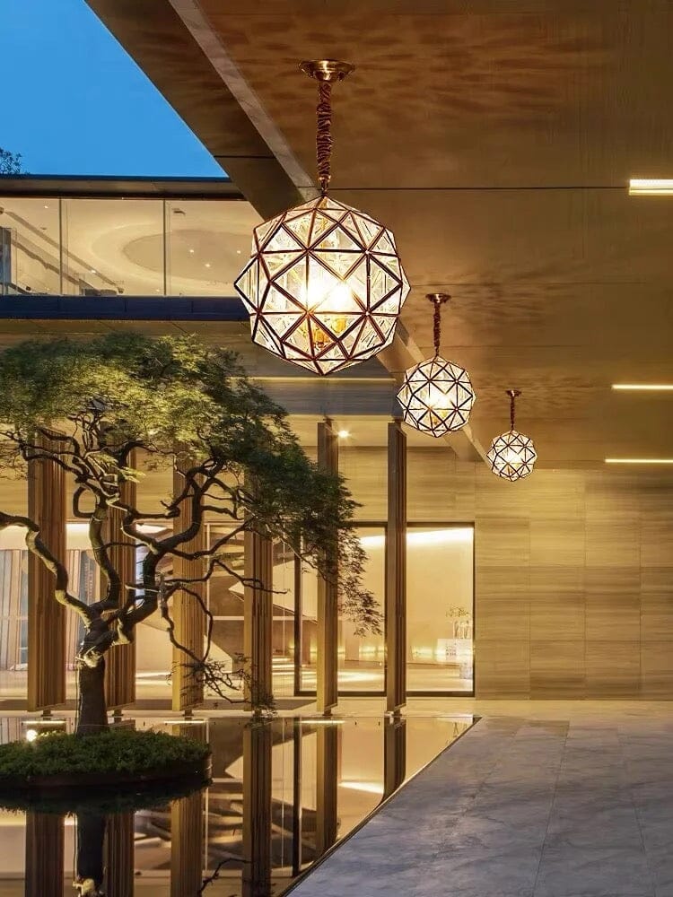 Nyra Prism Glass Pendant Light for Indoor and Outdoor