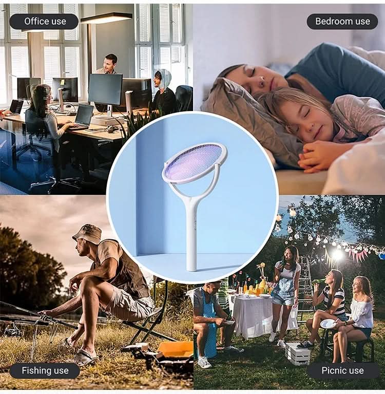 VoltGuard 5-In-1 Electric Mosquito Swatter — Cordless, Rechargeable, Integrated LED
