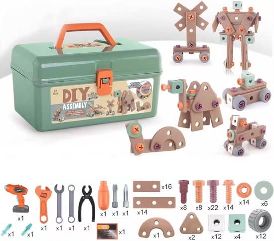 Ensemble d’outils CraftSmith de 100 pièces — Petite quincaillerie sûre, dès 3 ans