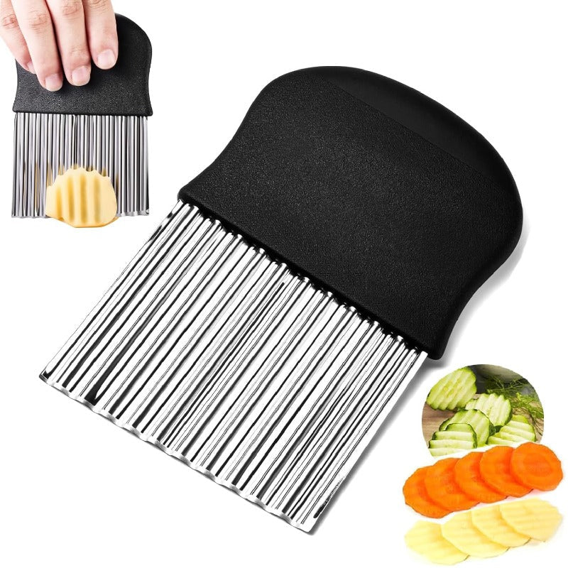 High-Quality Stainless Steel Crinkle Cutter — Rust-Resistant