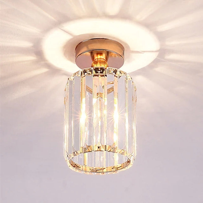 Stonel Modern Metal/Crystal Ceiling Light, 3 Colors - Neutralighting