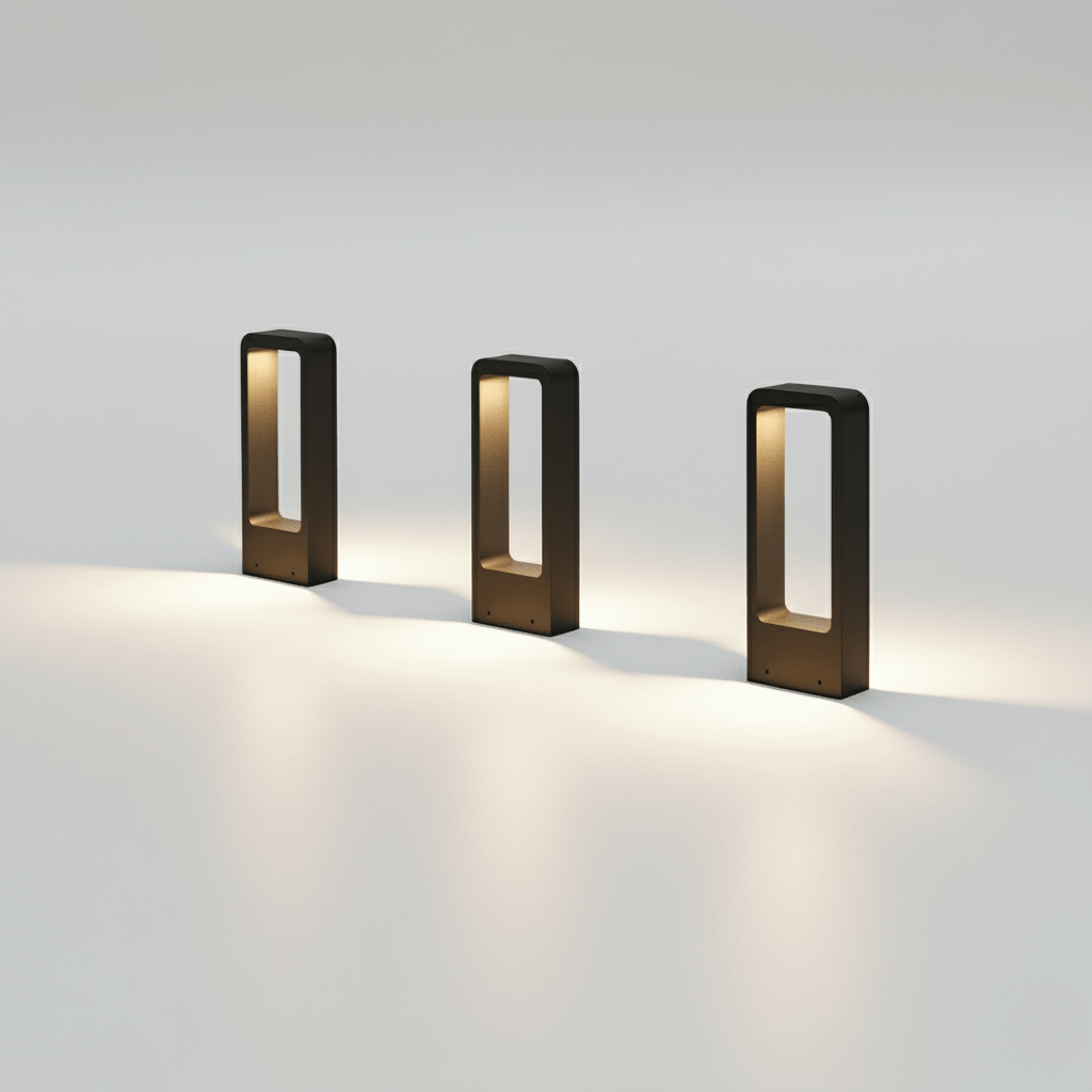 Eleganckie lampy ogrodowe LED GardenGlow do oświetlania ścieżek — ciepłe białe światło, odporne na warunki atmosferyczne