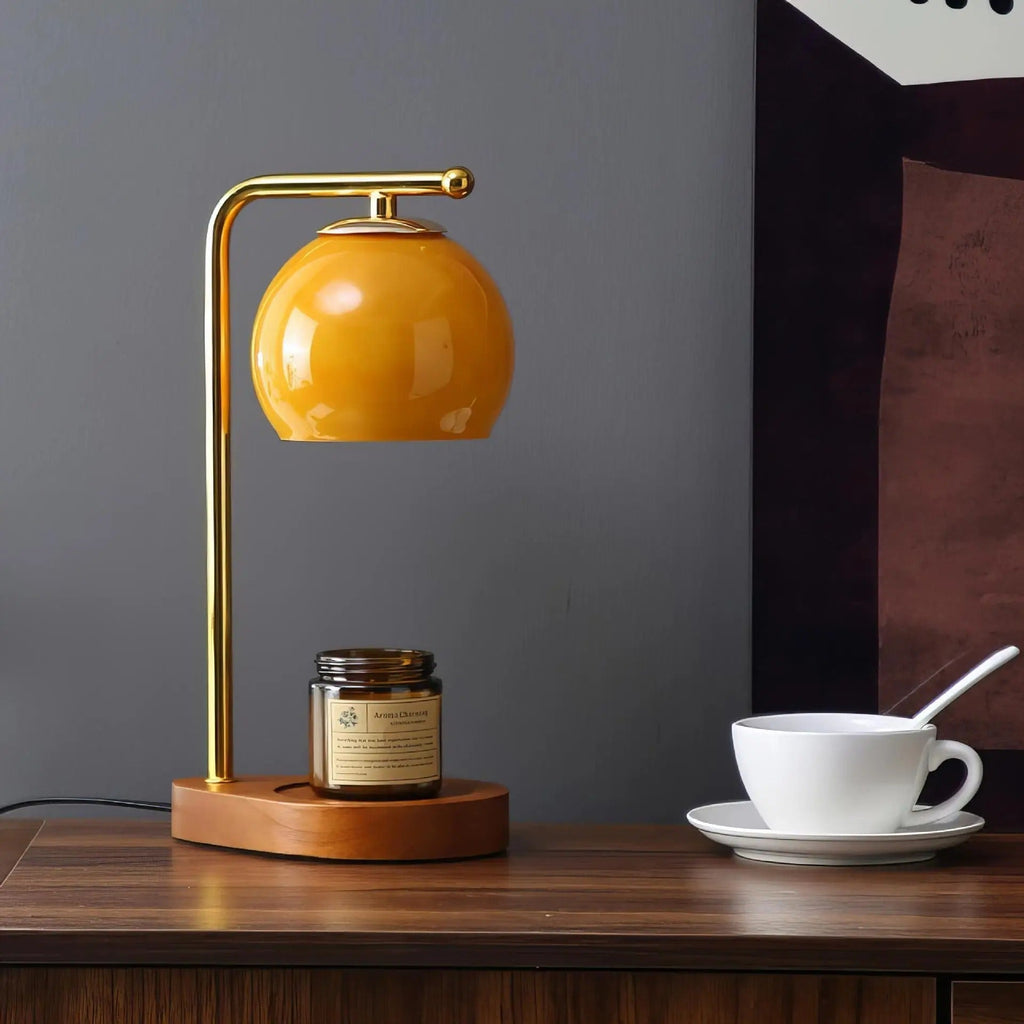 LumaCrest Table Lamp and Candle Warmer with Ambient Glow
