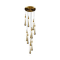 Valentina Modern Teardrop Crystal Chandelier, Gold - Neutralighting