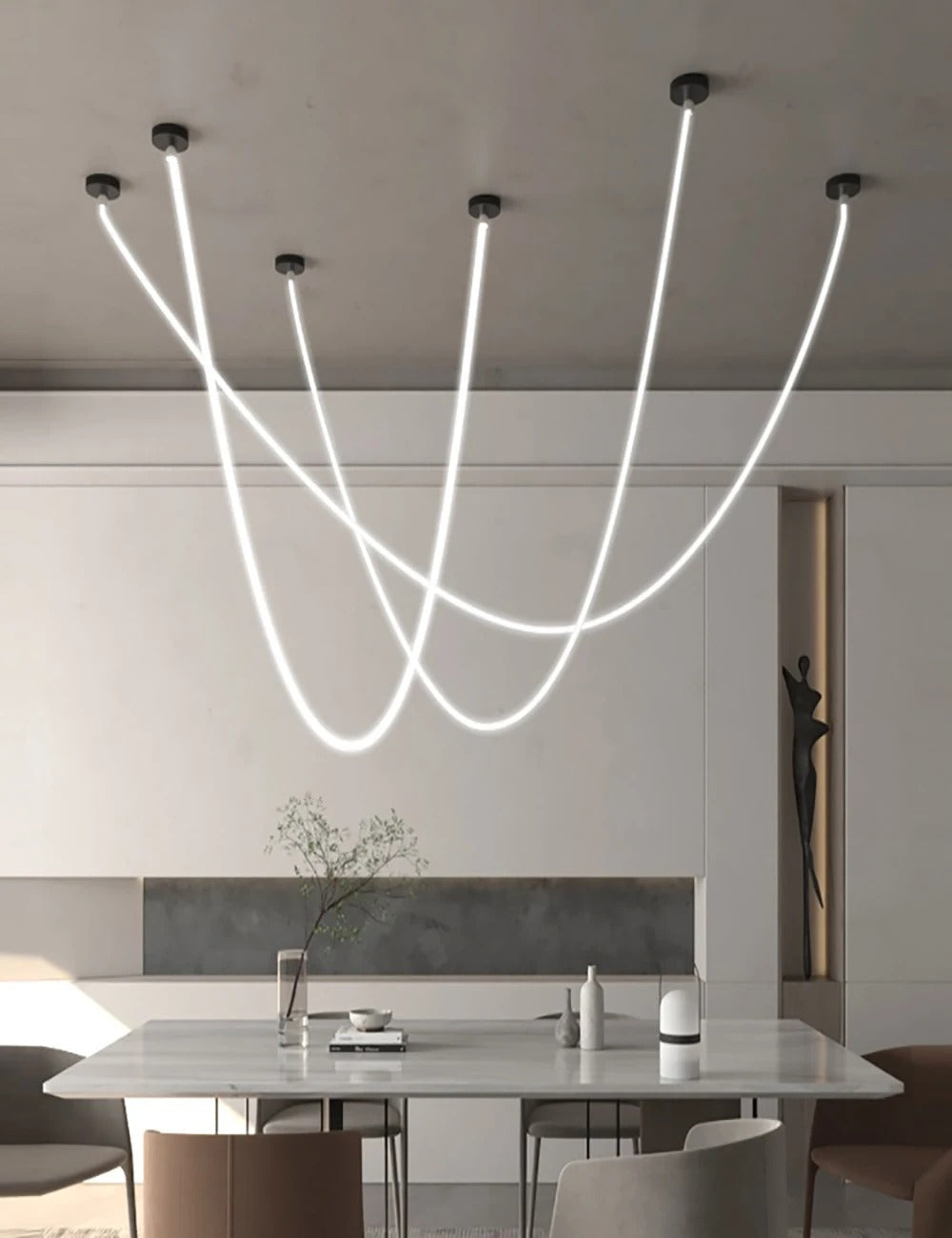 AstraLoop Pendant Light With Flexible LED Loop Tubes