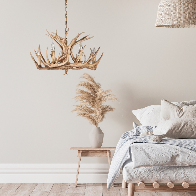 Silva Retro Deer Antlers Candle light Horn Resin Chandelier | ventumra