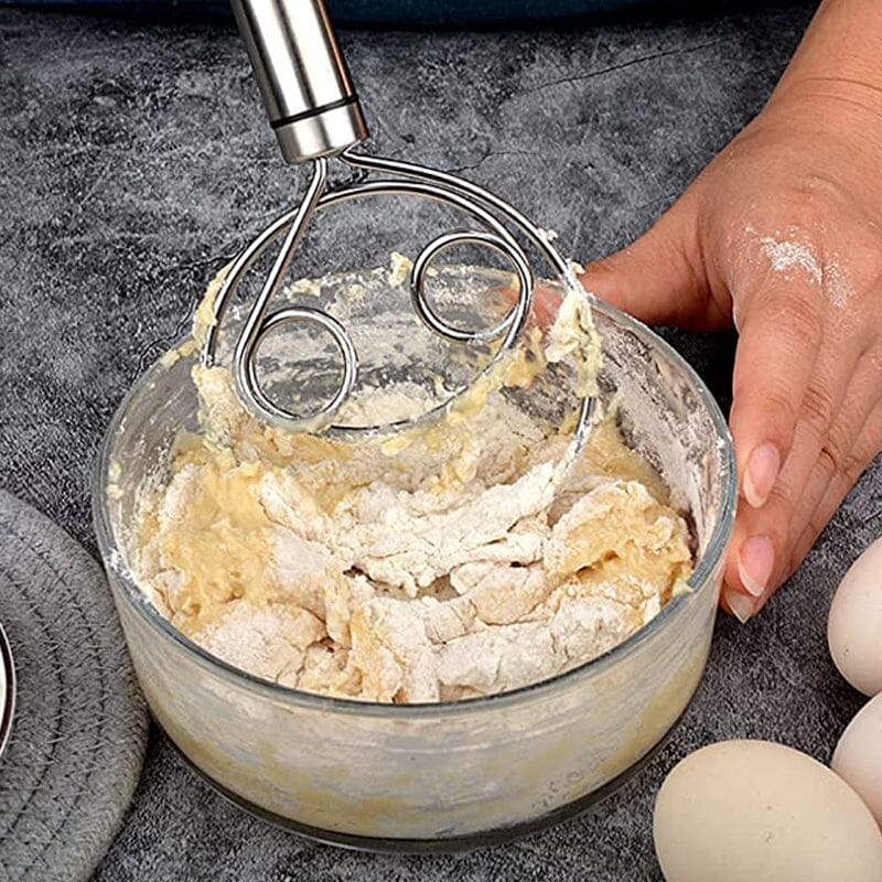 MixMaster Pro Compact Stainless Steel Dough Mixer, Lightweight