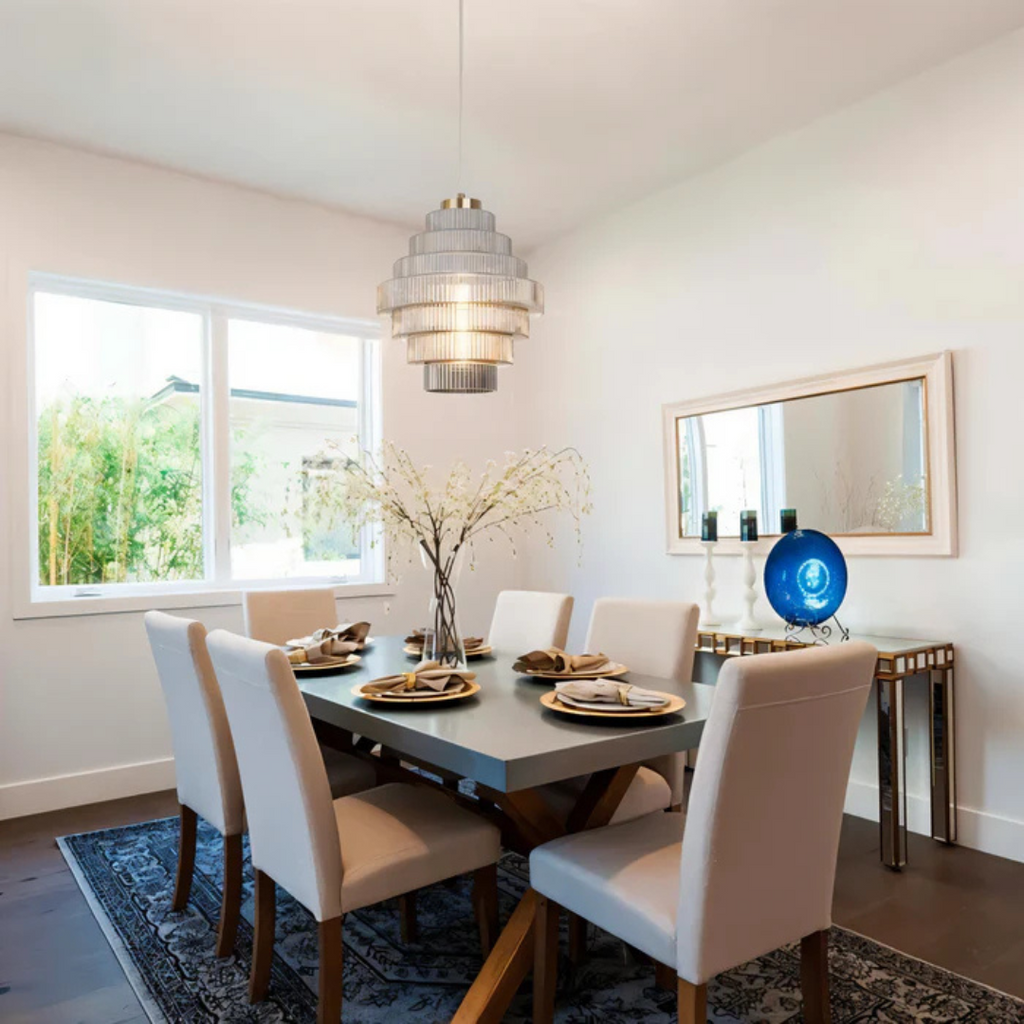 Aurelia Vintage Glass Pendant Light With Brass Accent