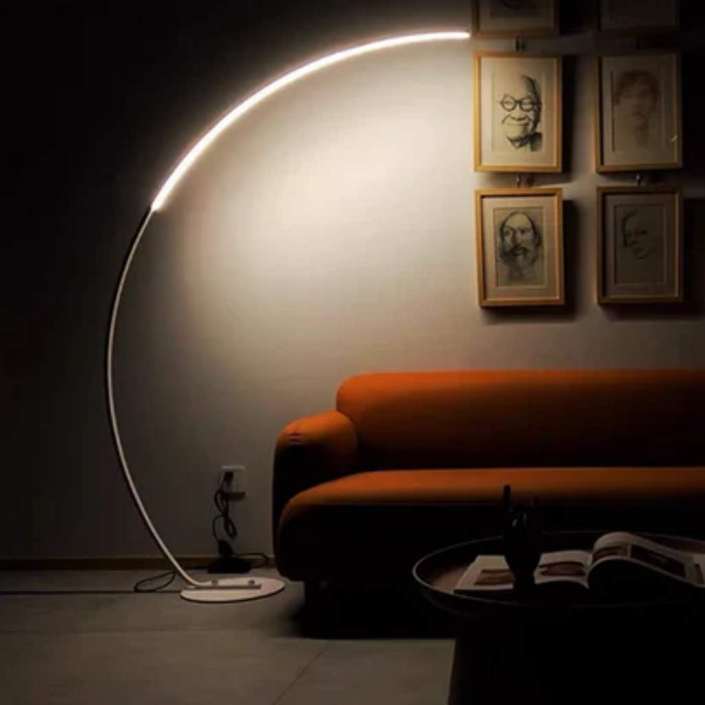 Lumera Minimalist Arc LED Floor Lamp For Living Room