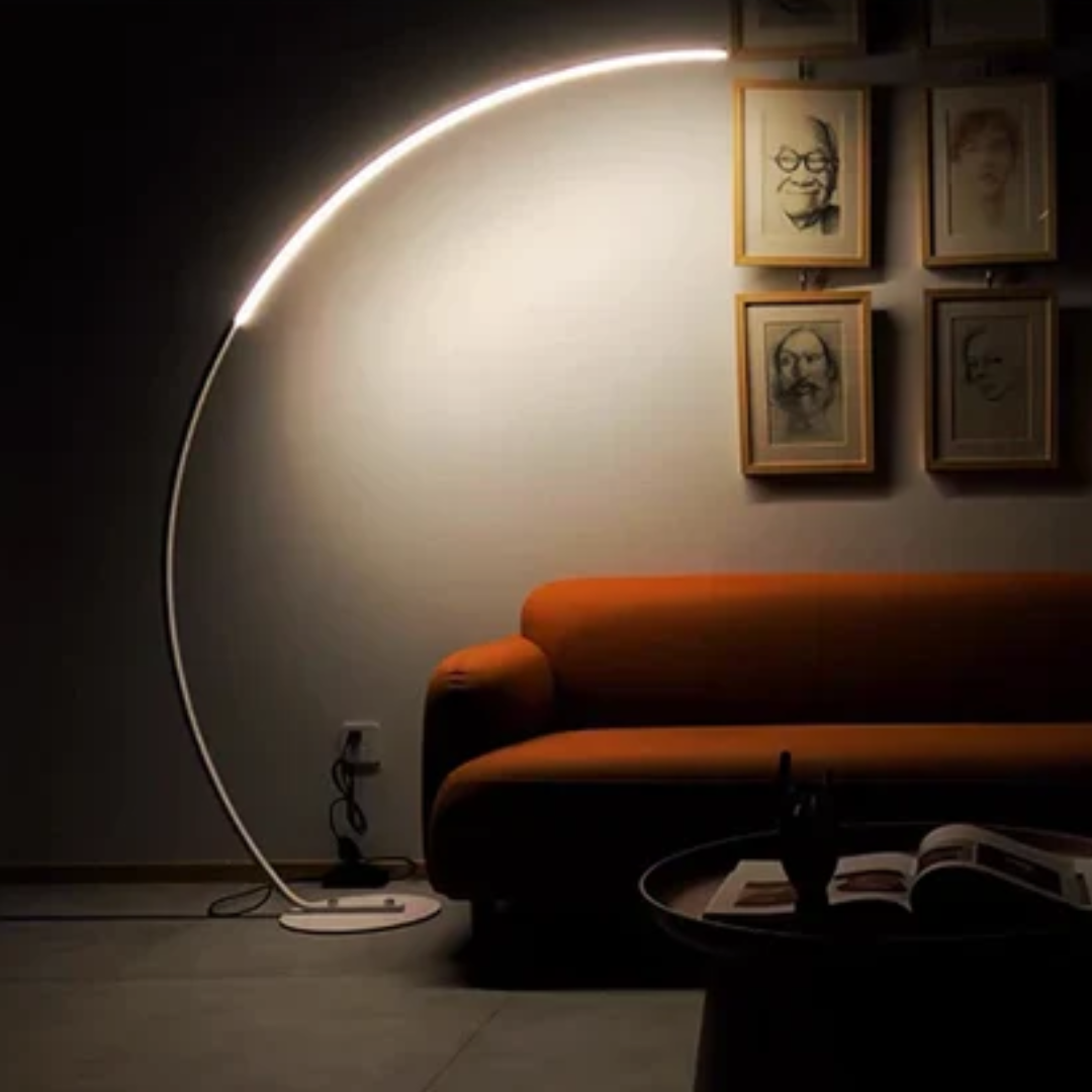 Lumera Minimalist Arc LED Floor Lamp For Living Room