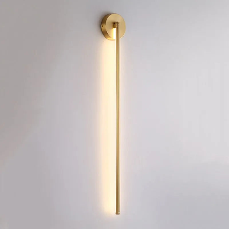 Fauro Modern Linear Metal&Silica Gel Wall Mount Lamps, Gold | ventumra