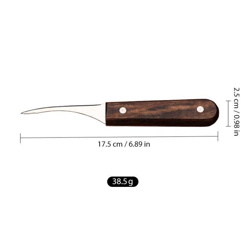 Stainless Steel Shrimp Peeler — Sharp Blade, Wooden Handle