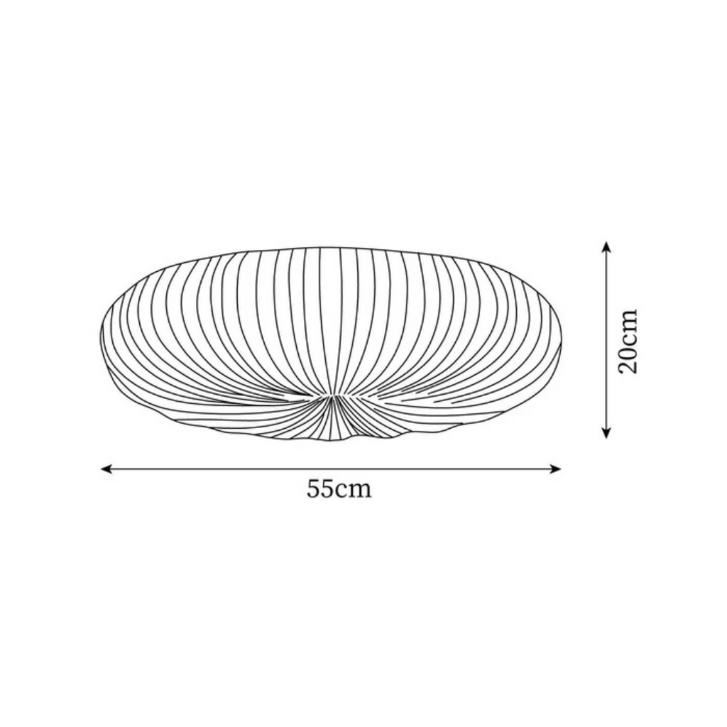 Sculptural Pleated Shell Ceiling Light | Ventumra