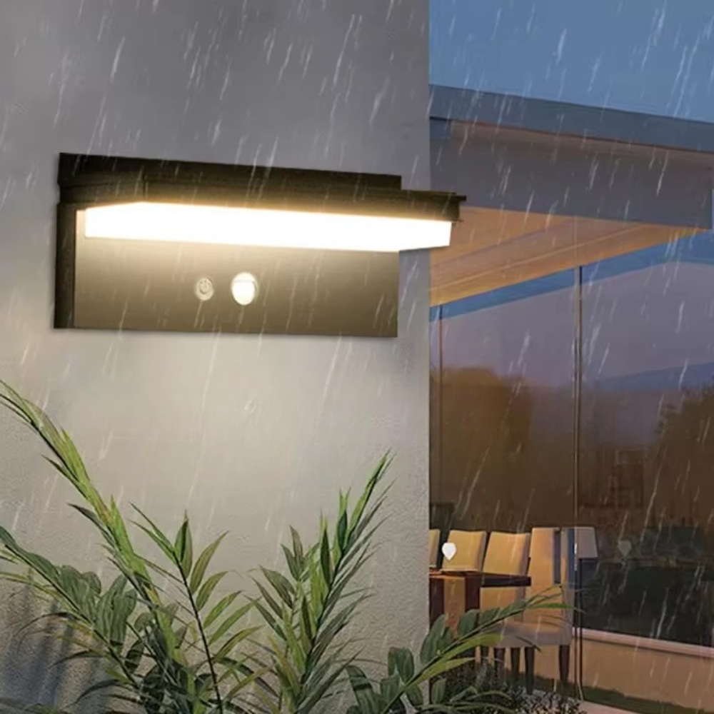 Led-wandlamp op zonne-energie — sensorgestuurd, IPX5-gecertificeerd