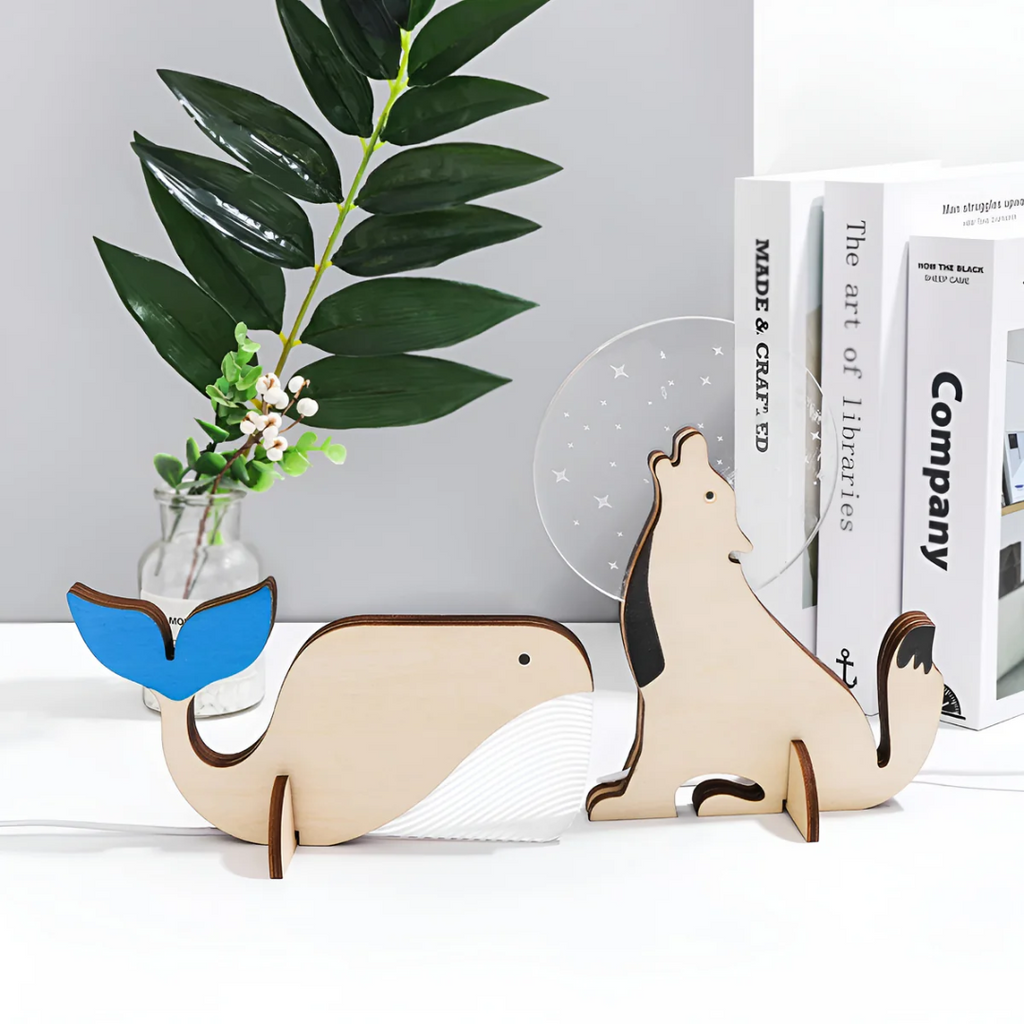 LunaWood | Wooden & Acrylic LED Night Lamp For Bedroom