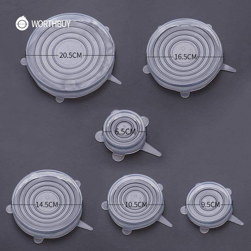 FlexiCover SmartSeal — 6 Reusable Silicone Food Lids