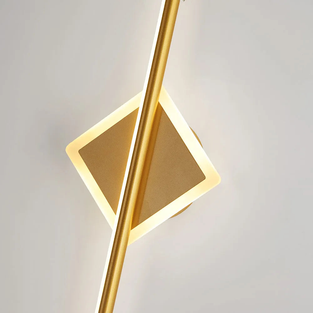 Arisha LED Linear Mirror Front Vanity Wall Lamp, Black/Gold | ventumra