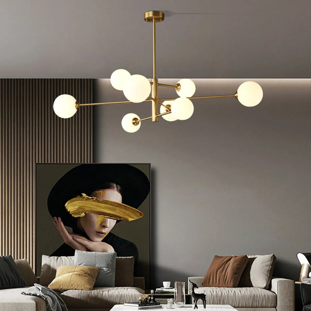 Valentina Modern Glass Shade Pendant Light, Copper/Black | ventumra