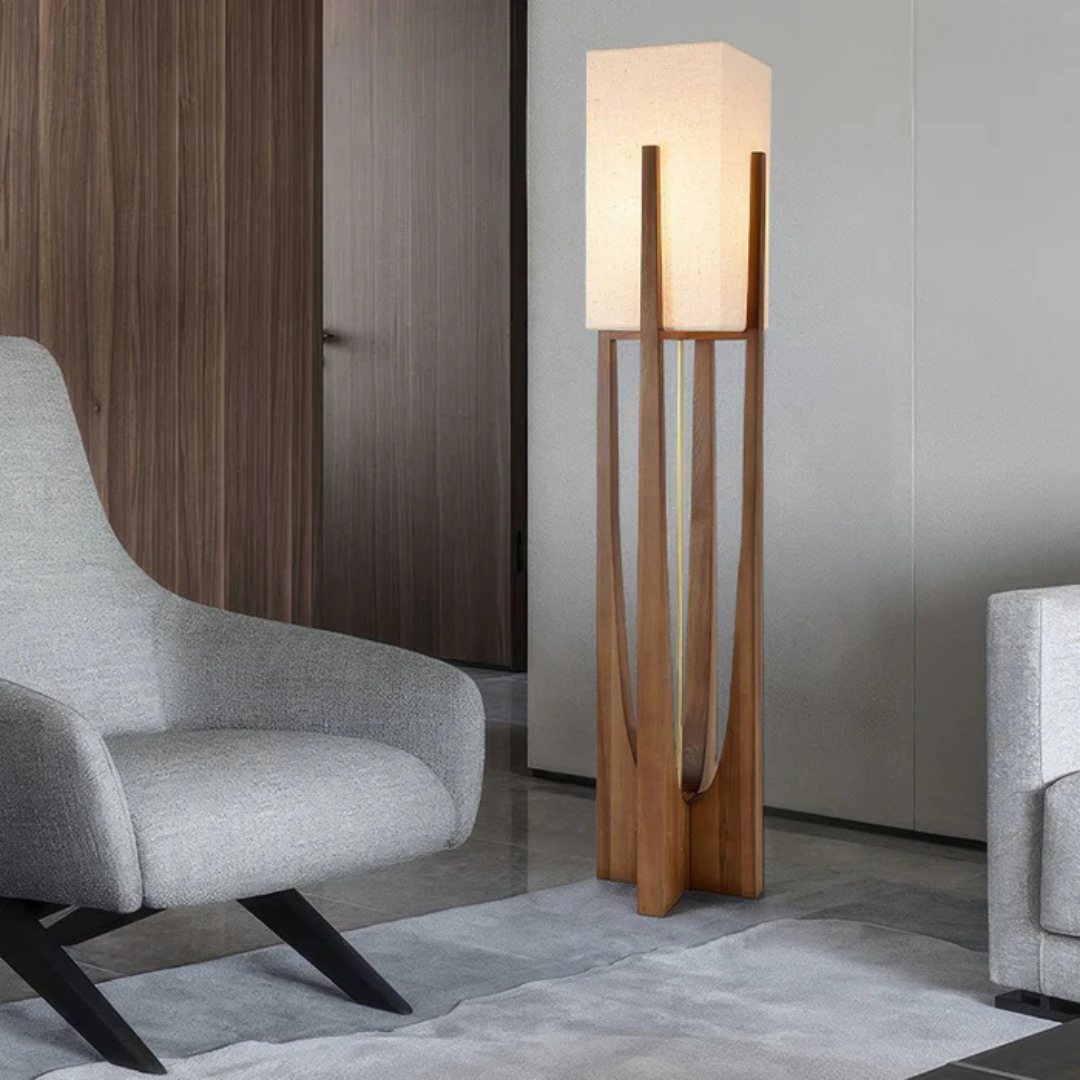 Miyara | Japanese Solid Wood Floor Lamp For Cozy Living