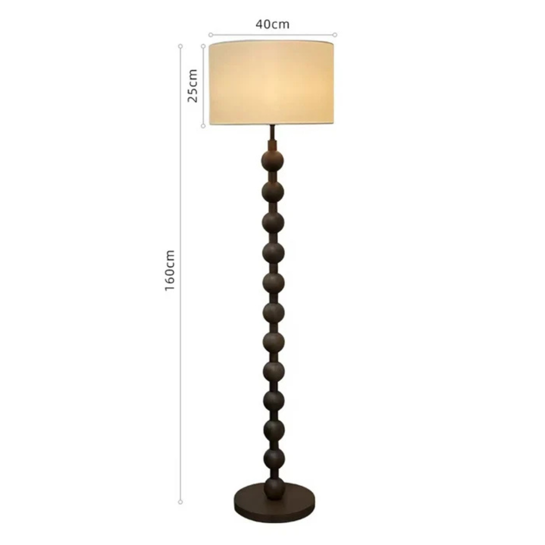 Mirela Japandi Wooden Floor Lamp With Warm LED Glow