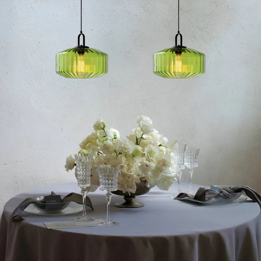 Eloria | Retro Warm-Toned Colored Glass Pendant Lamp