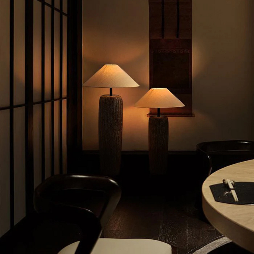 Eldwyn | Weathered Wooden Floor Lamp for Cozy Living Rooms