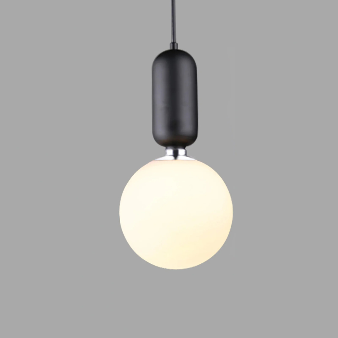Novae Glass Globe Chandelier Modern Pendant for Dining and Living Areas