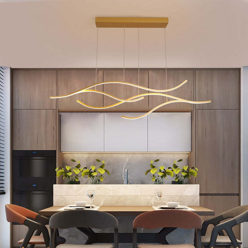 Arisha Modern Wave Pendant Light, 2 Colour | ventumra