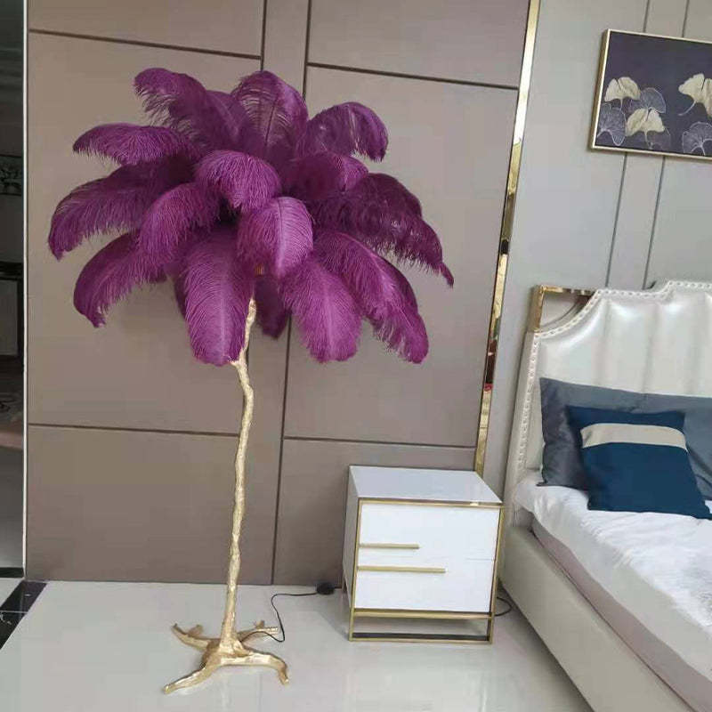 O'Moore Nordic Luxury Unique Ostrich Feather Floor Lamp/Table Lamp - Neutralighting