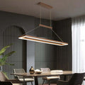 Gloen Modern Rectangular Hanging Pendant Light, Gold/Coffee | ventumra