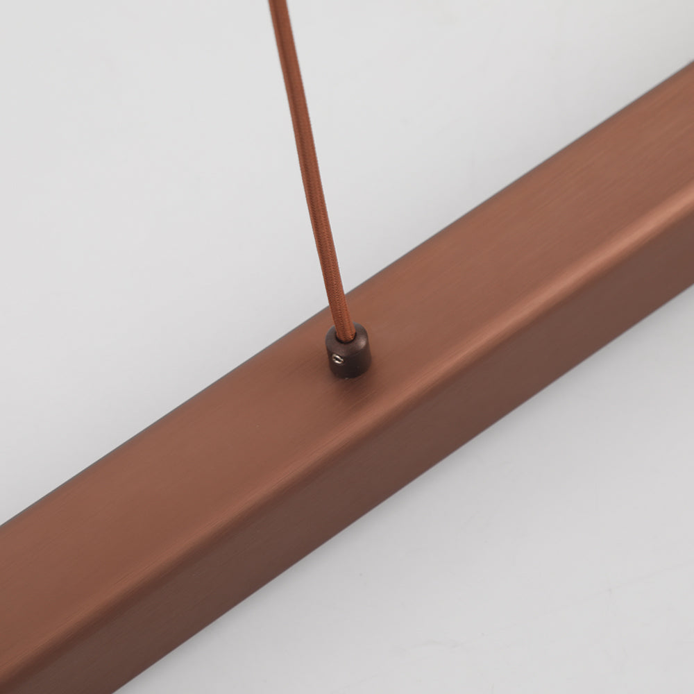 Nowoczesna liniowa metalowa lampa wisząca LED Thala, czarno-brązowa | ventumra