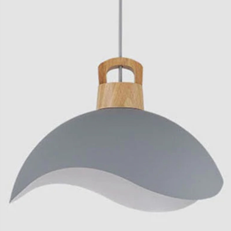 Valentina Colorful Shade Single Pendant Lights, Wood & Metal | ventumra